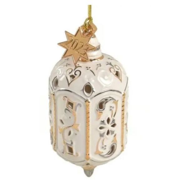 Lenox Other - Lenox 2023 Annual Ornament Ivory Porcelain Gold Accents & Cutouts #894436 NEW